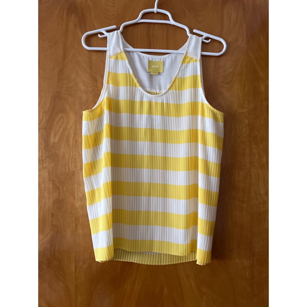 Maeve Anthropologie Pleated Flowy Tank Top